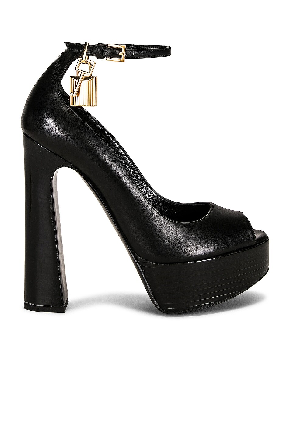 

Туфли Tom Ford Padlock Peep Toe Platform, черный