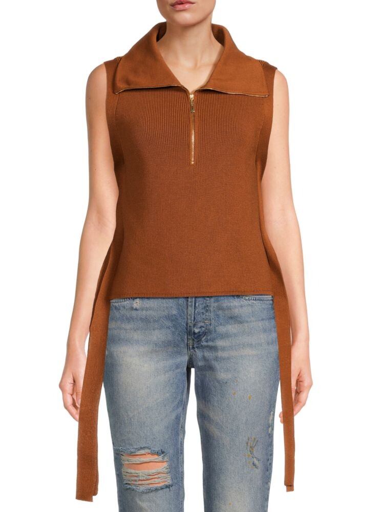 

Рубчатый топ Amelie Line & Dot, цвет Camel