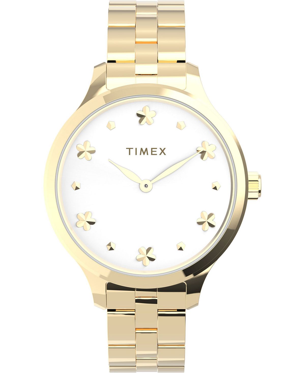 Женские часы Peyton с золотистым браслетом из нержавеющей стали, 36 мм Timex, золотой женские часы q серебристого цвета с браслетом из нержавеющей стали 36 мм timex