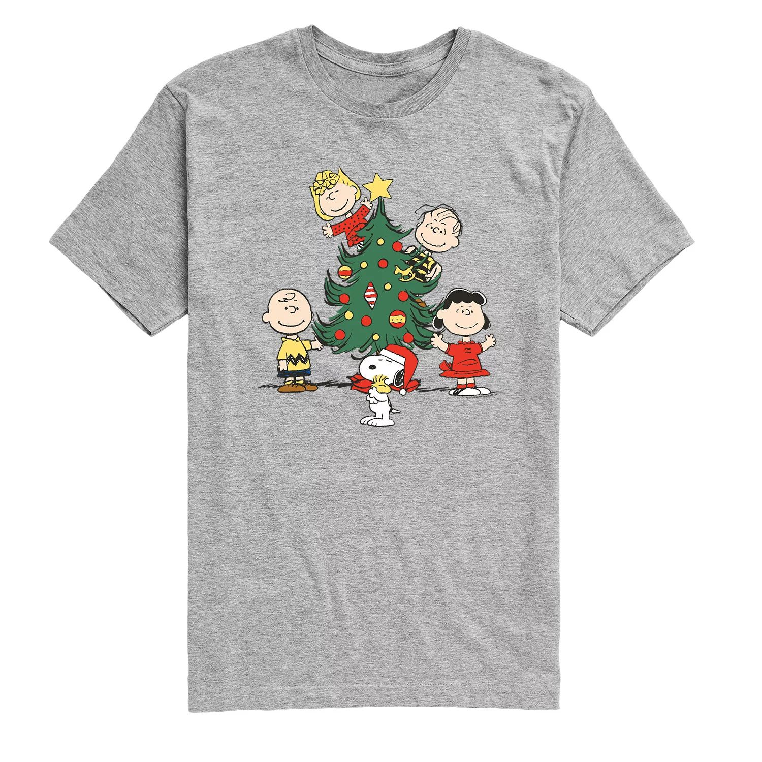 Мужская футболка с рисунком Peanuts Oh Christmas Tree Licensed Character