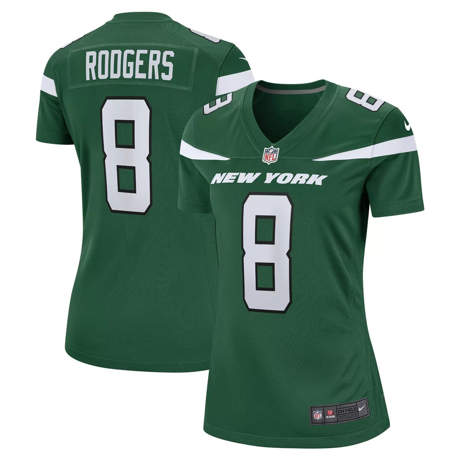 

Женское игровое джерси Nike Aaron Rodgers Gotham Green New York Jets Nike
