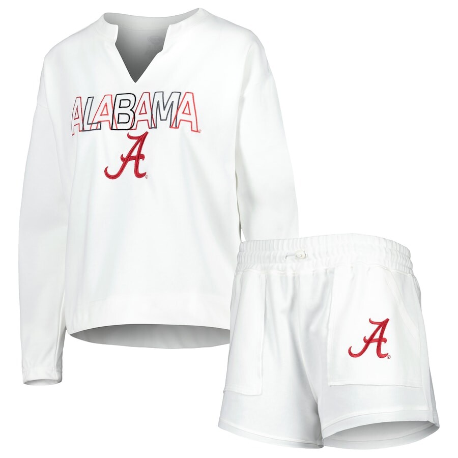 

Пижамный комплект Concepts Sport Alabama Crimson Tide, белый