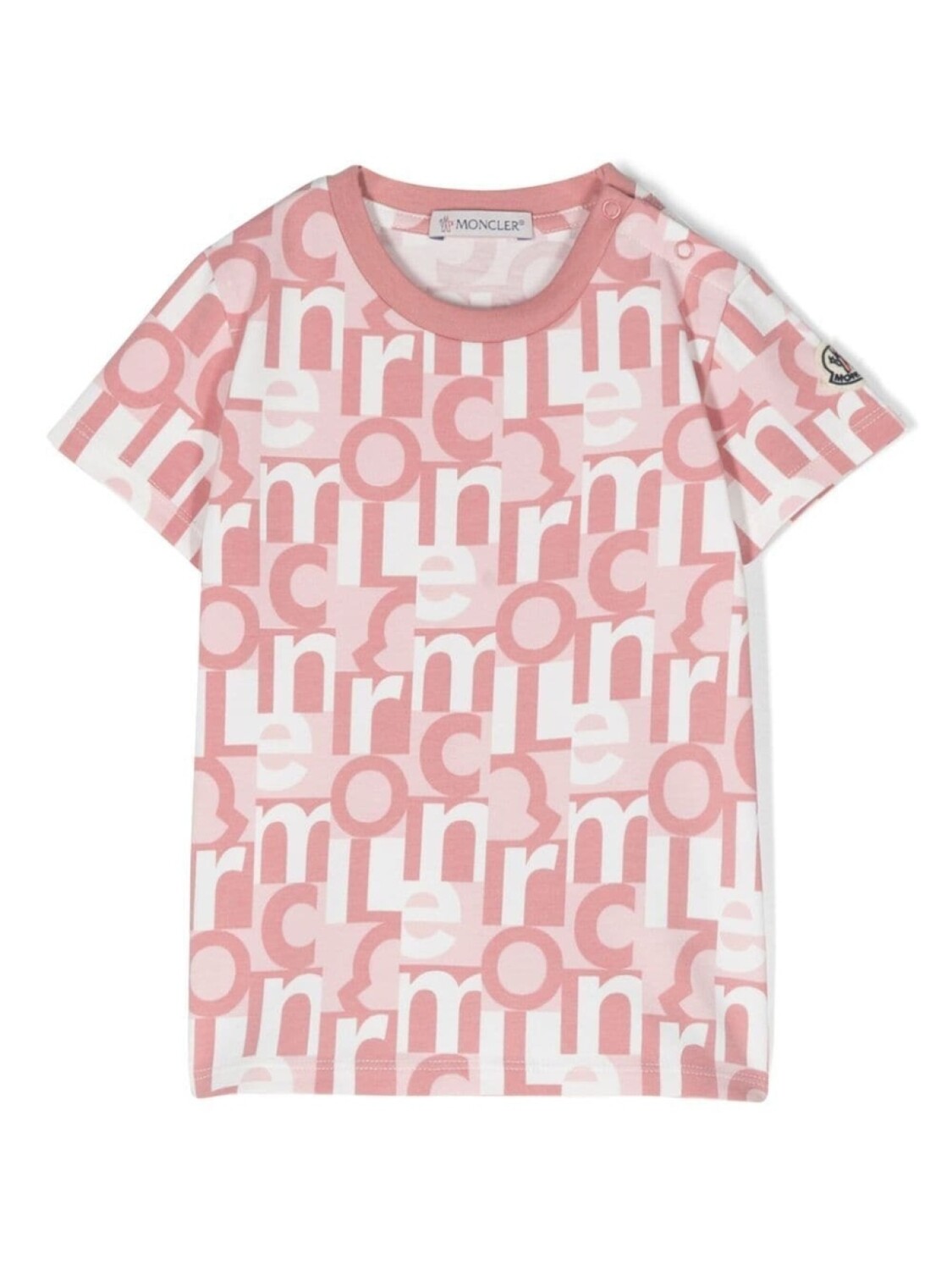 

Футболка с логотипом Moncler Enfant, розовый