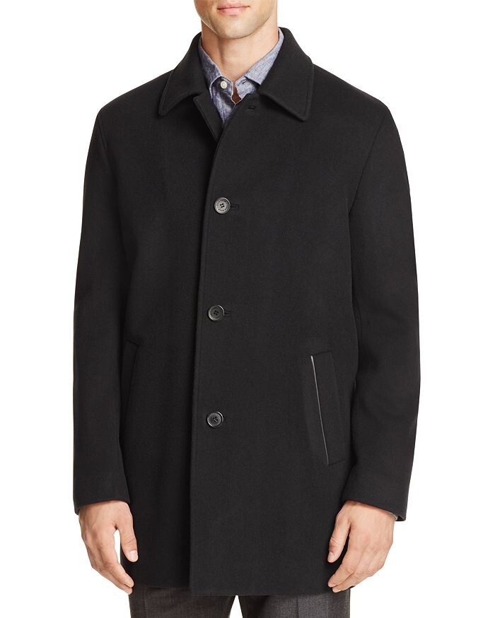 

Шерстяное кашемировое пальто Cole Haan, черный