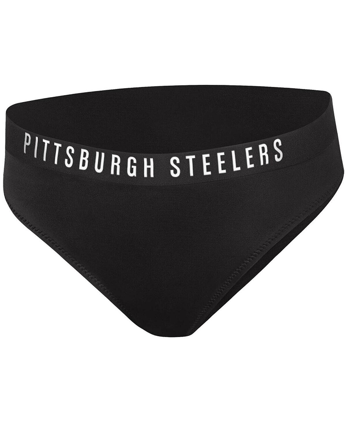 

Женские черные плавки бикини Pittsburgh Steelers All-Star G-III 4Her by Carl Banks, черный