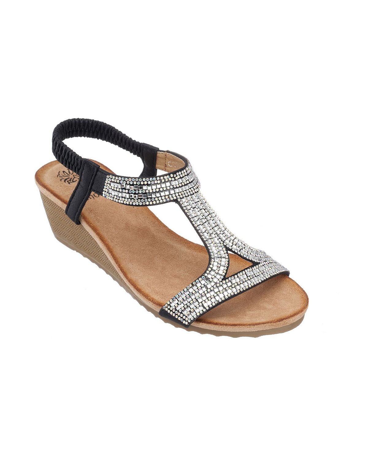 

Сандалии Coretta на танкетке GC Shoes, черный