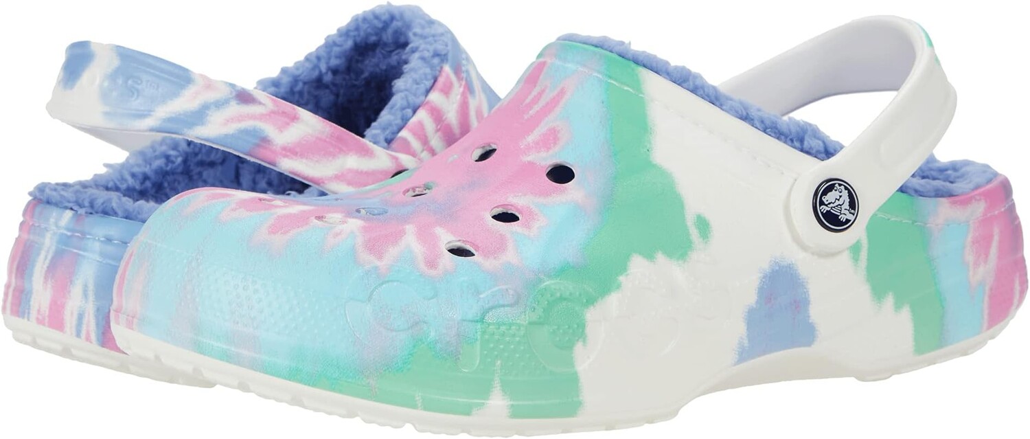 

Сабо Baya Lined Tie-Dye Graphic Clog Crocs, цвет Pink Lemonade/Multi