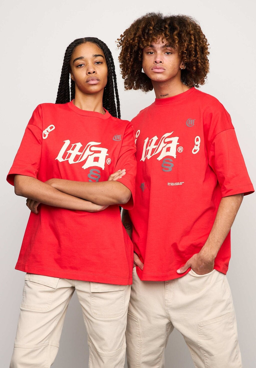 

Футболка с принтом BAIL UNISEX Multiply Apparel, светло-красный