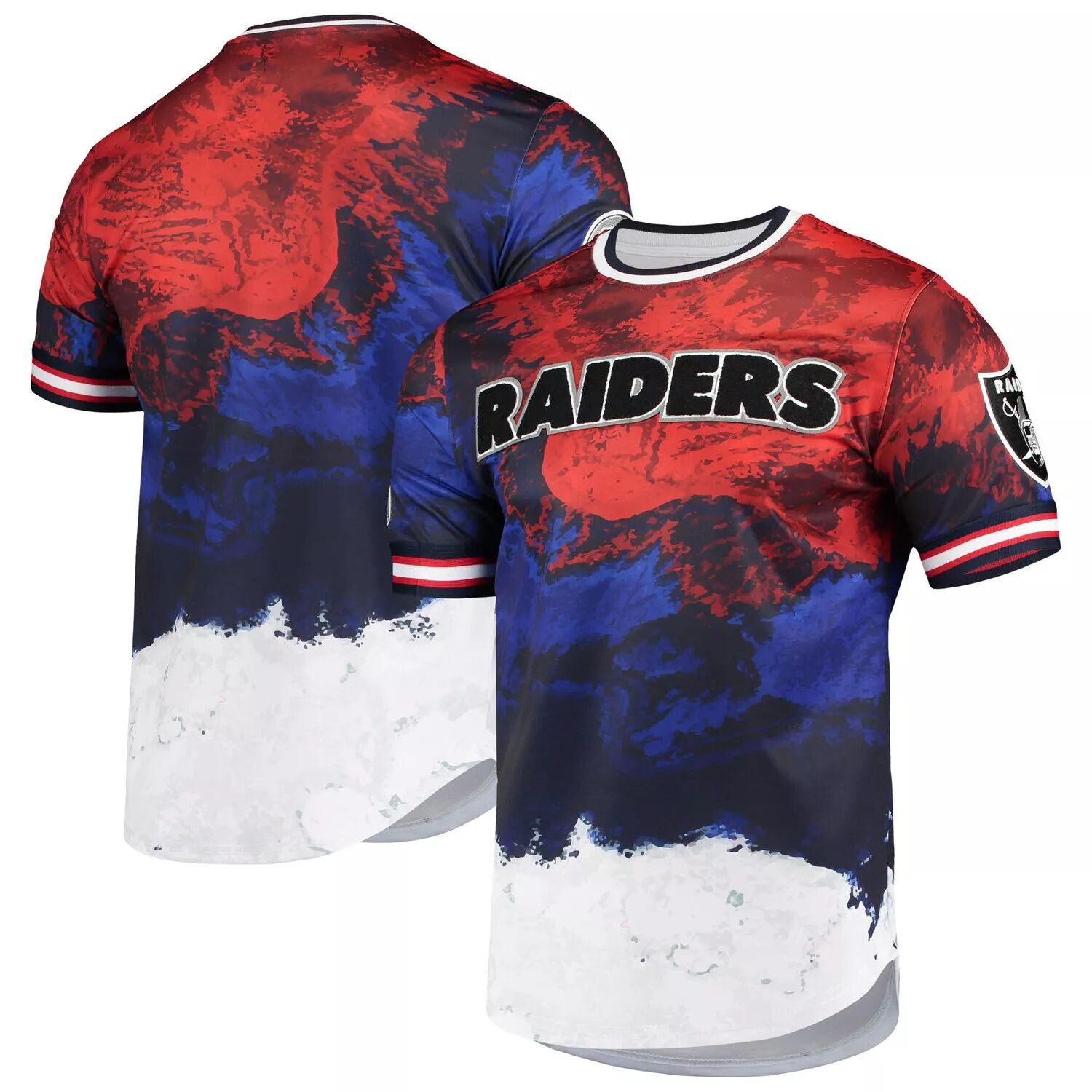 

Мужская футболка Pro Standard темно-синего/красного цвета Las Vegas Raiders Americana Dip-Dye, Красный