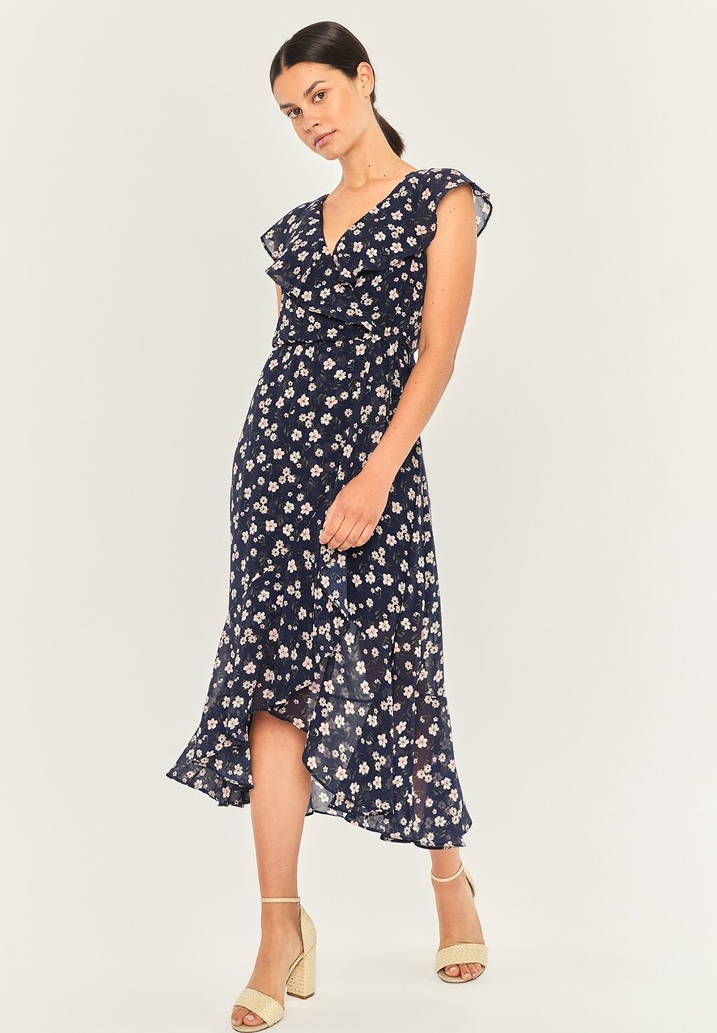 

Летнее платье Floral Ruffle Apricot, цвет stone navy