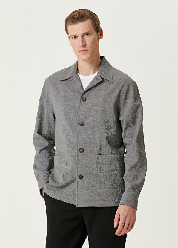 

Верхняя рубашка из шерсти Beymen Collection, серый