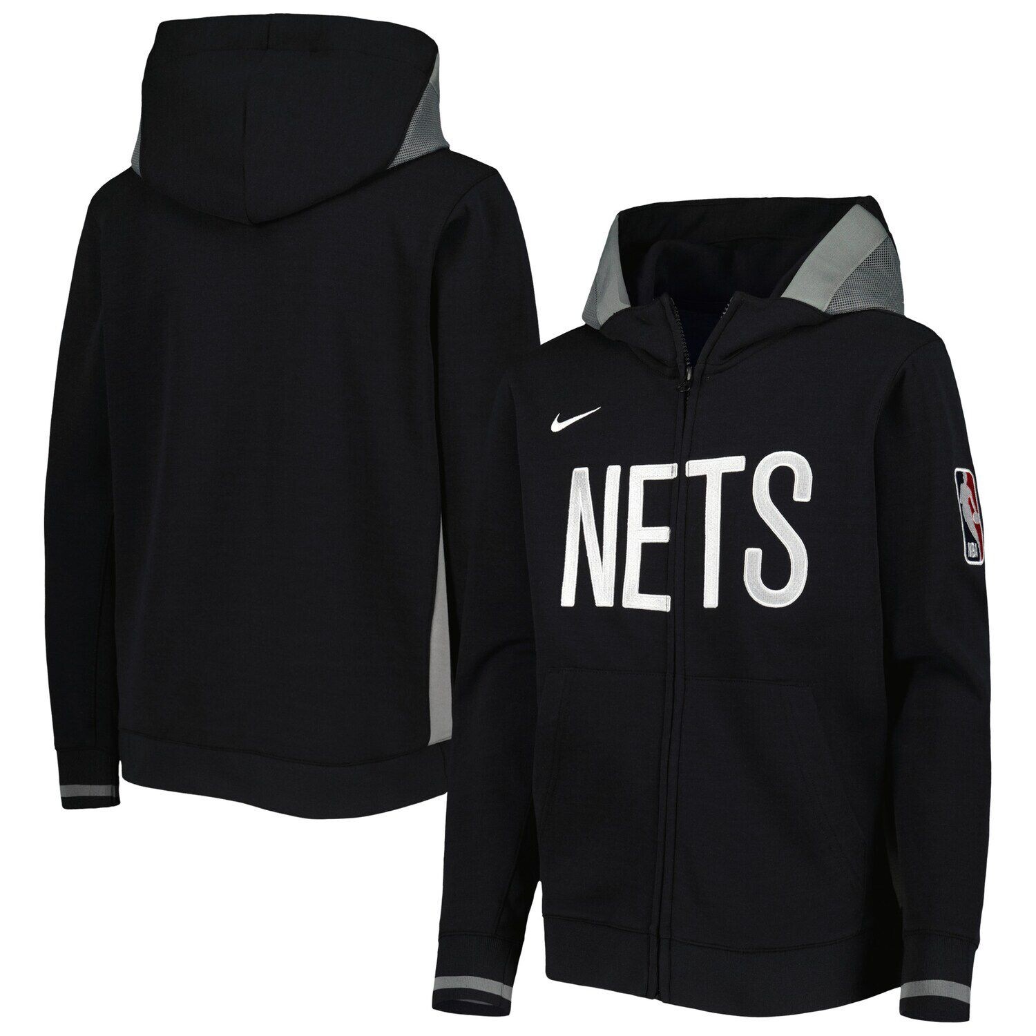 

Черная толстовка с молнией во всю длину Youth Nike Brooklyn Nets Courtside Showtime Performance Nike