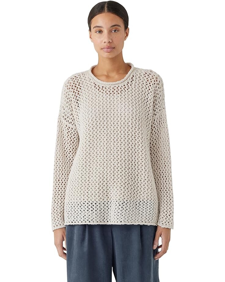 

Свитер Eileen Fisher Crew Neck Pullover, цвет Bone