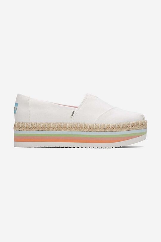 

Эспадрильи Canvas Rainbow на платформе Rope High Toms, белый