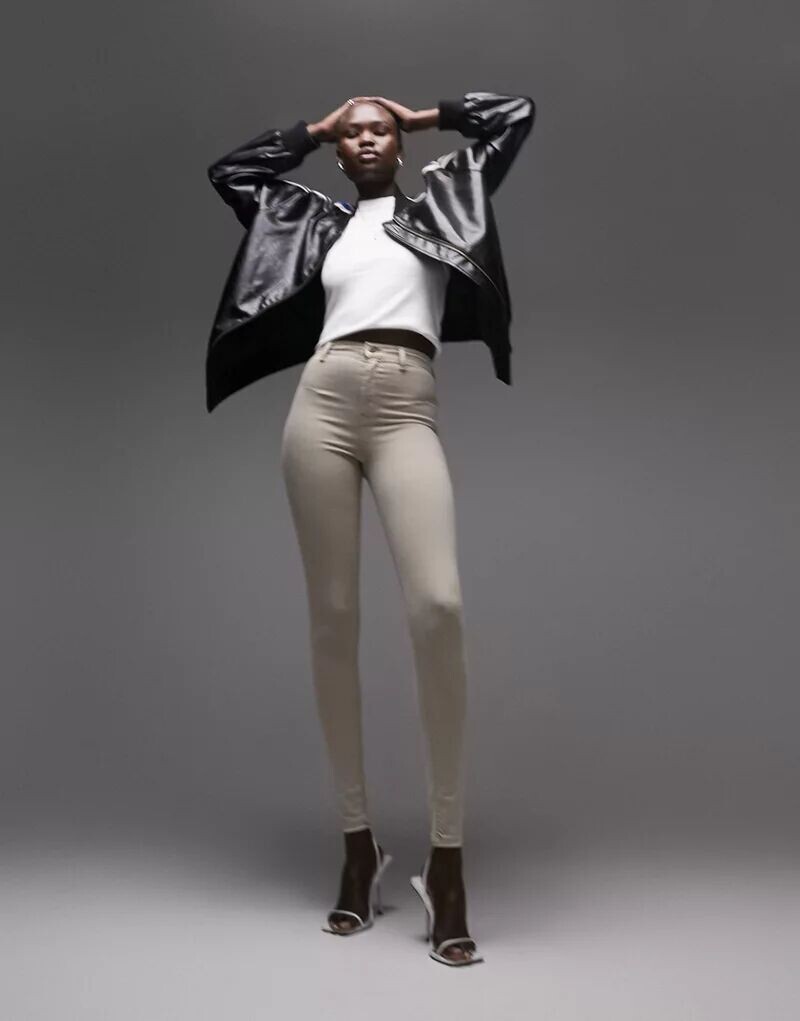 

Песочные джинсы Topshop Joni