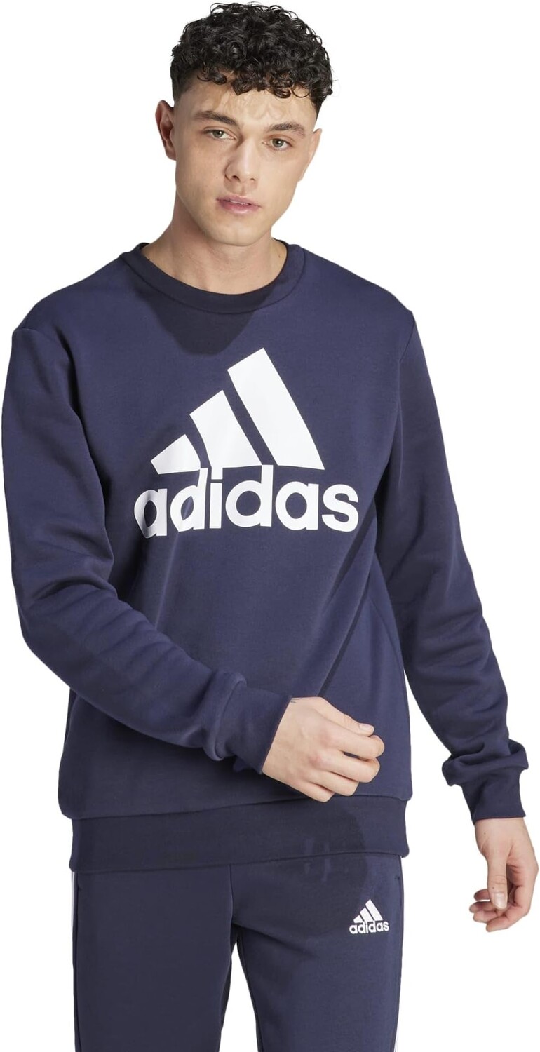 

Флисовая толстовка с большим логотипом Essentials adidas, цвет Ink