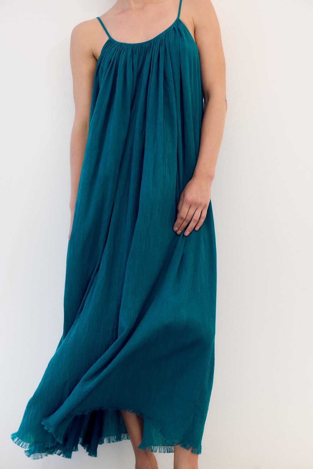 

Платье из хлопка с окрашиной ZARA