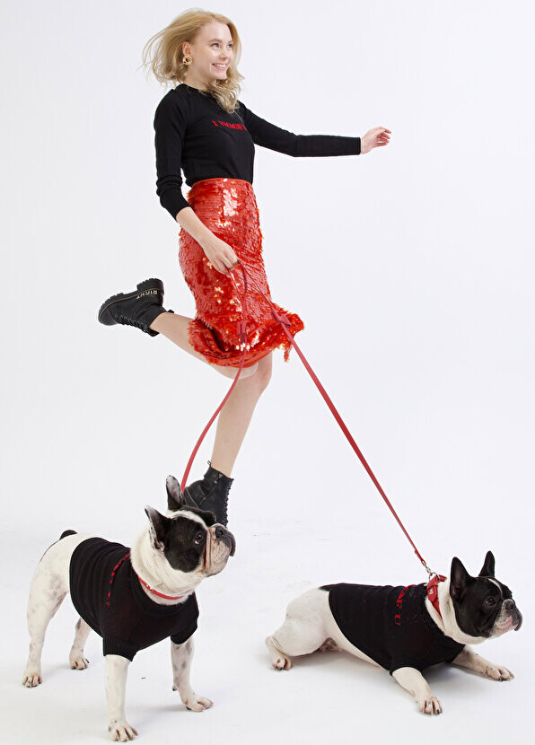 

Черный свитер унисекс i woof you Moshiqa