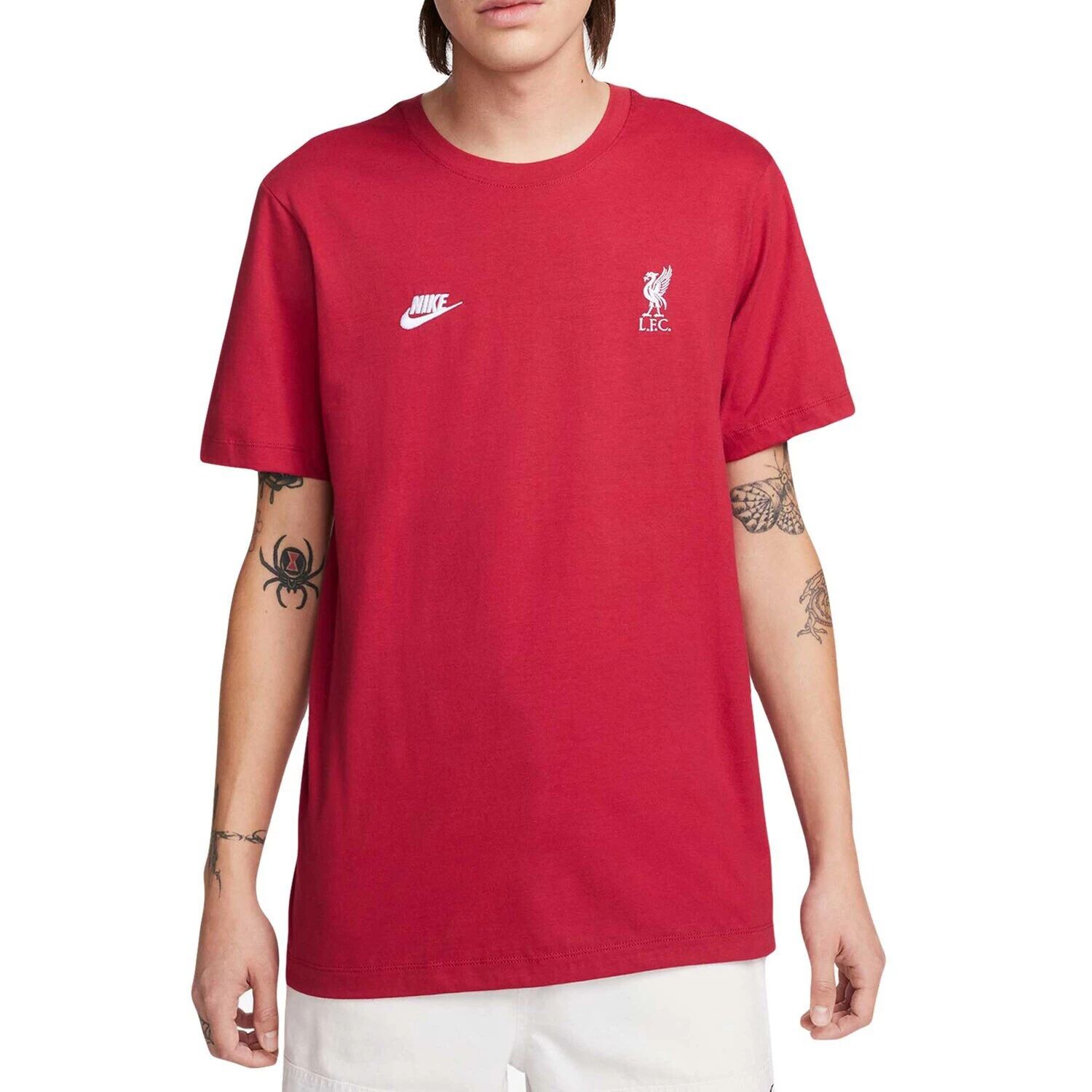 

Мужская красная футболка Liverpool Club Essential Nike, Красный