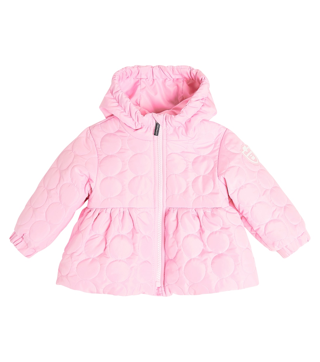 Детская стеганая куртка Monnalisa, розовый детская куртка из искусственной овчины monnalisa розовый