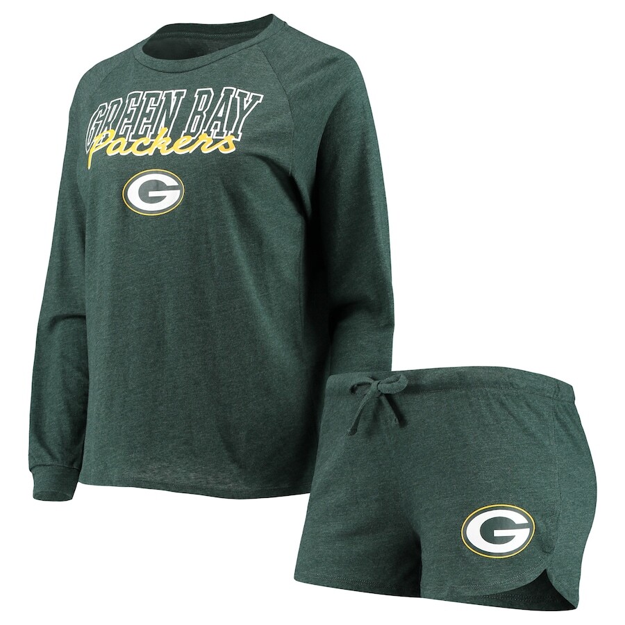 

Пижамный комплект Concepts Sport Green Bay Packers, зеленый