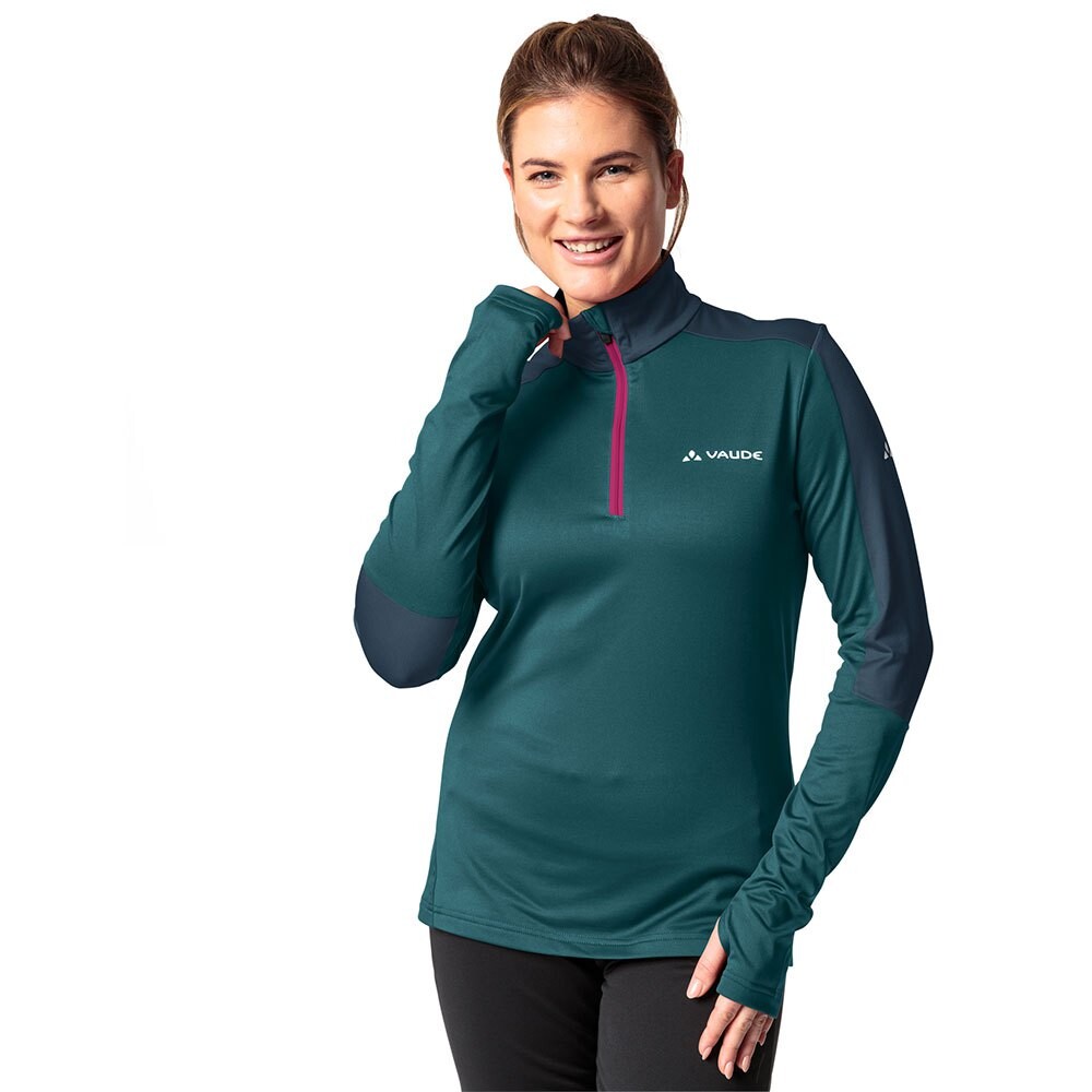 

Футболка с длинным рукавом VAUDE Livigno II Half Zip, зеленый