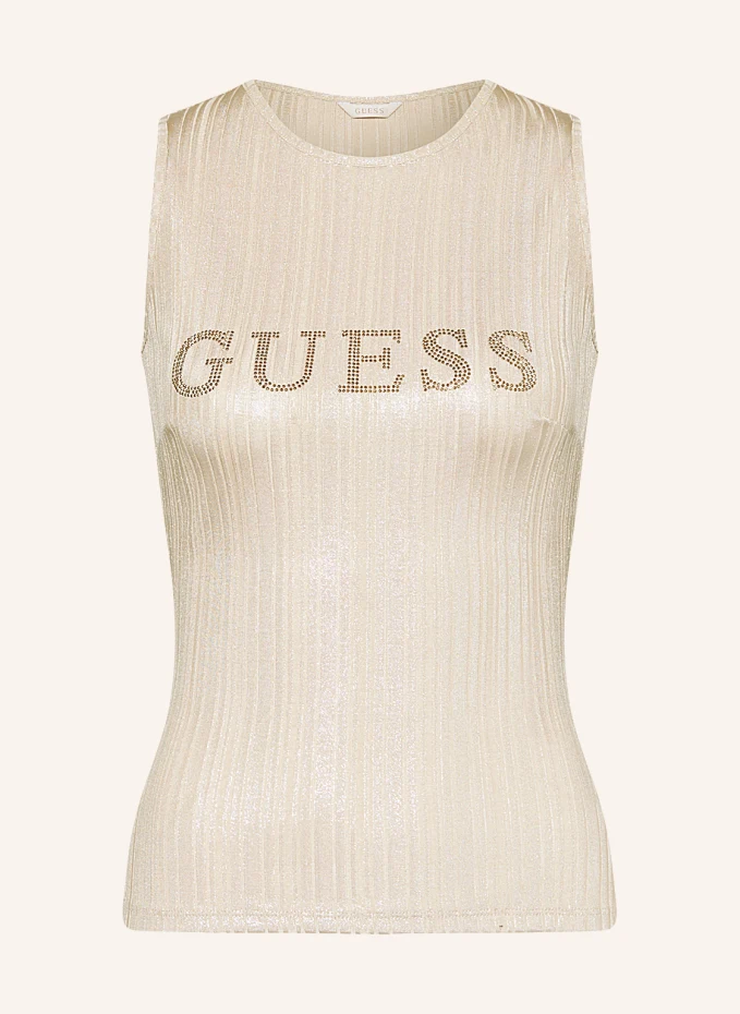 

Топ cristina с драгоценными камнями Guess, бежевый