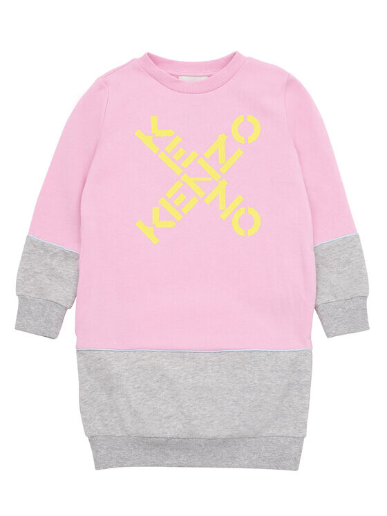 

Платье на каждый день, стандартного кроя Kenzo Kids, розовый