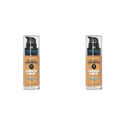 

Жидкая тональная основа Revlon ColorStay для нормальной и сухой кожи SPF 20, 1 жидкая унция — упаковка из 2 шт.