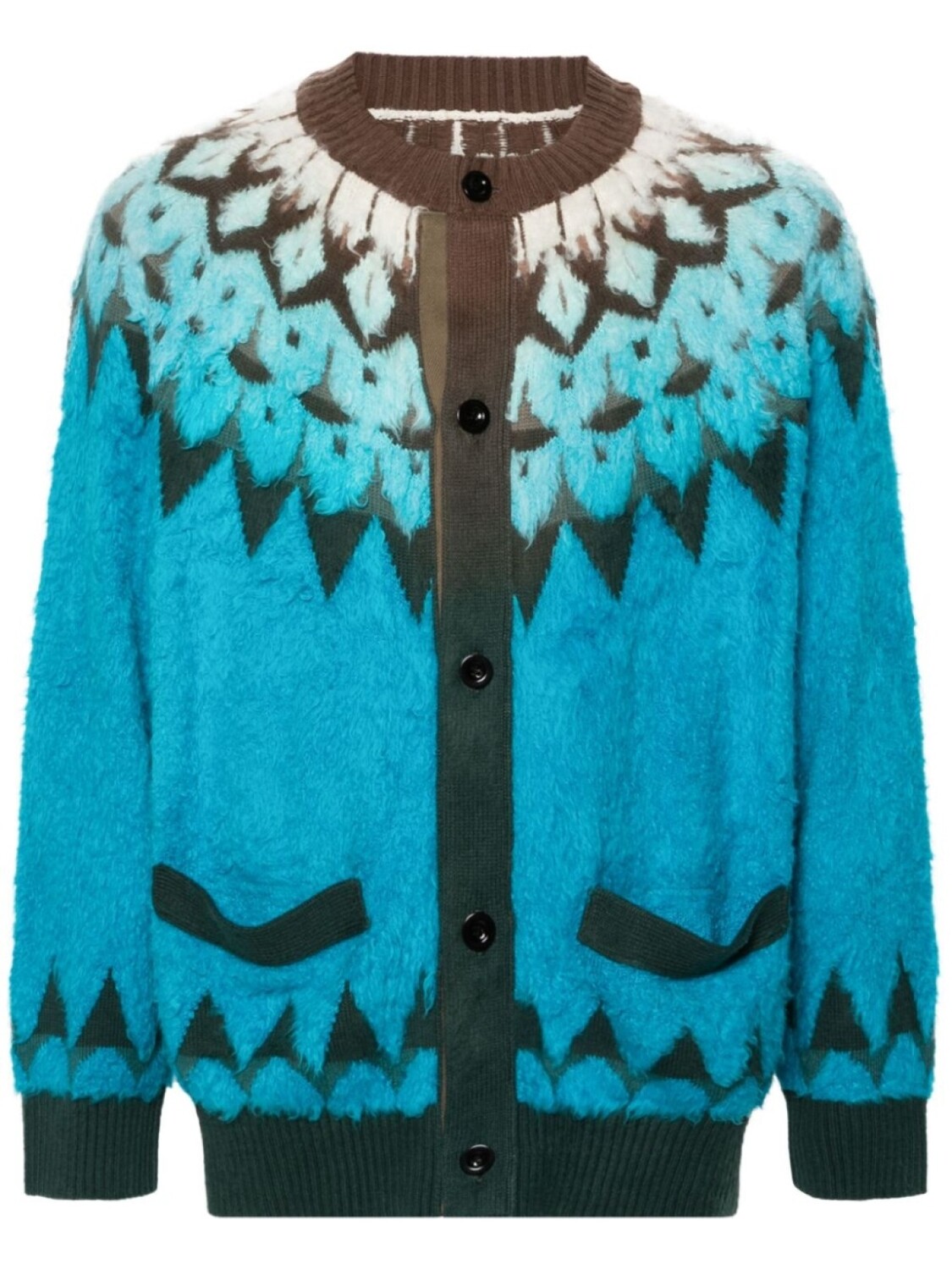 

Sacai кардиган с V-образным вырезом, синий