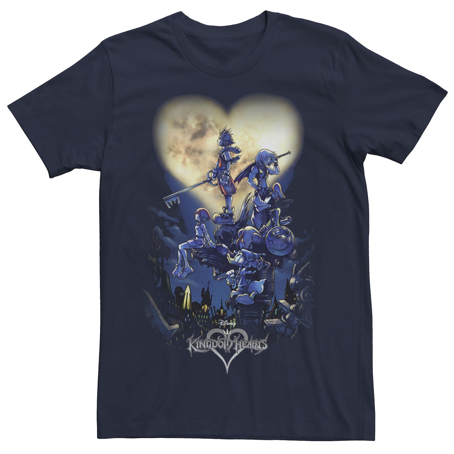 Мужская футболка с логотипом и плакатом Kingdom Hearts Licensed Character