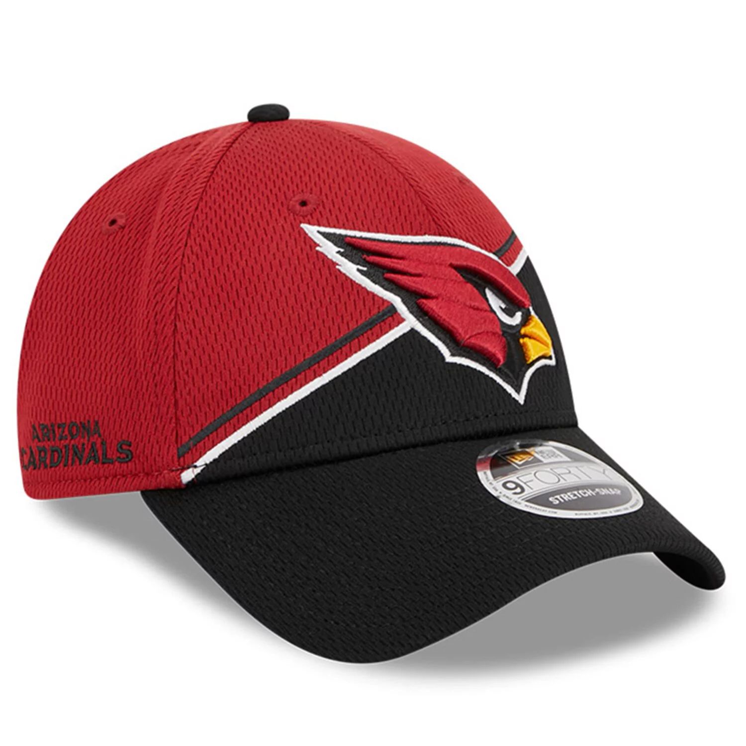 Мужская регулируемая кепка New Era Cardinal/Black Arizona Cardinals 2023 Sideline 9FORTY
