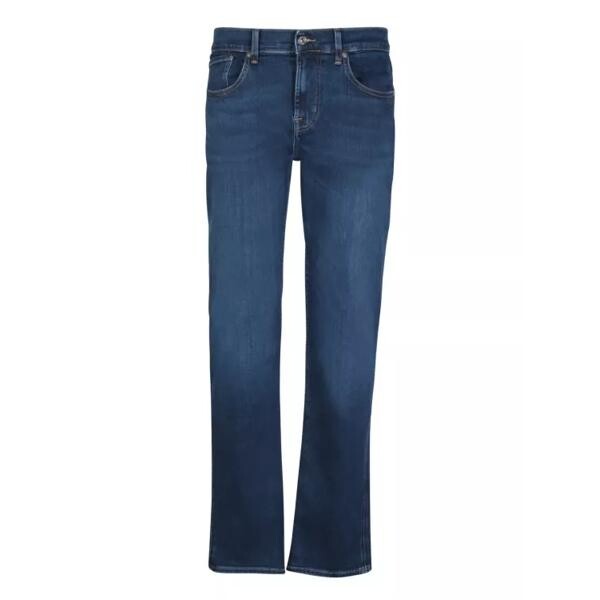 

Джинсы slimmy stretch tapered cotton jeans Seven For All Mankind, синий