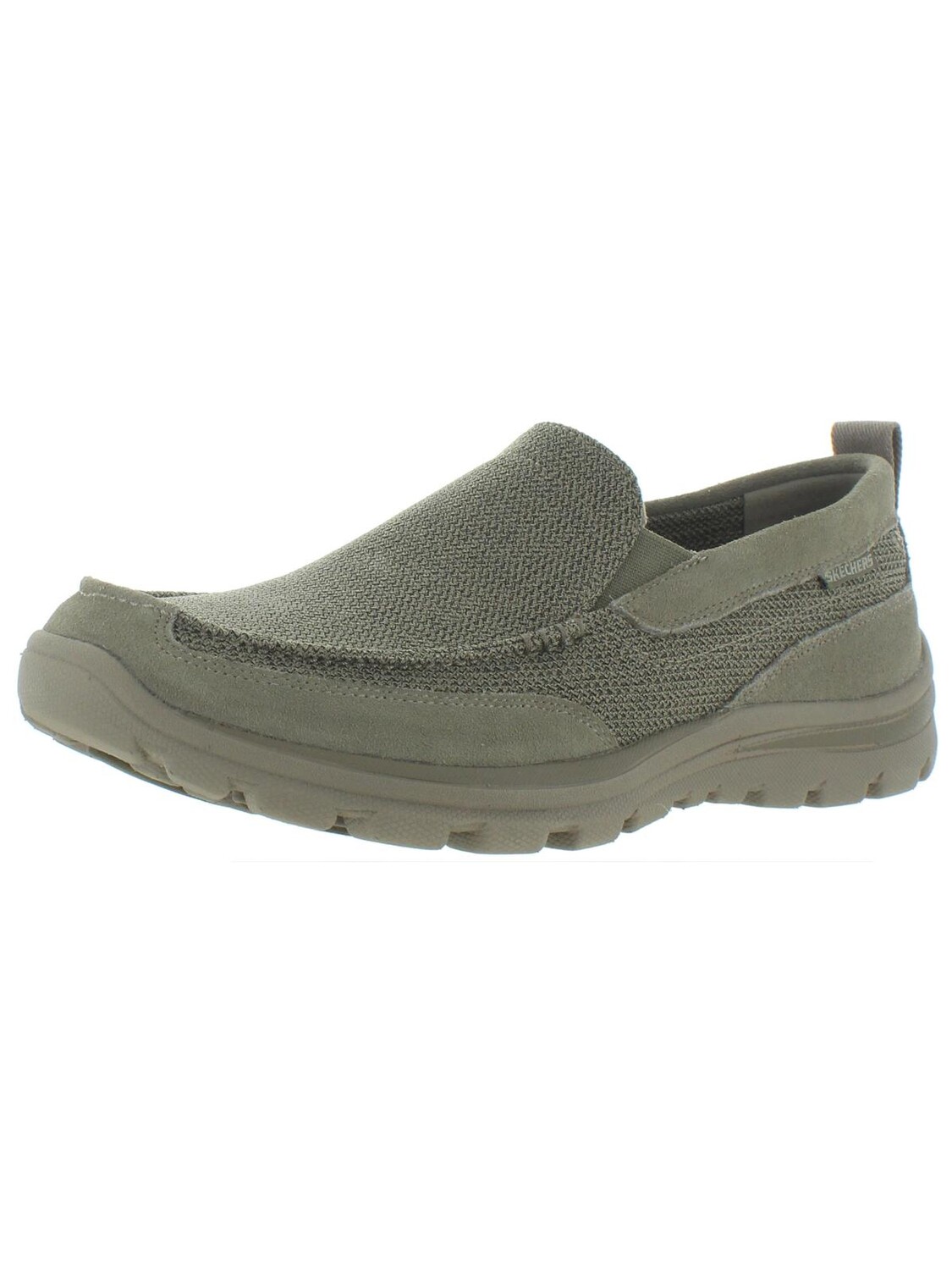 

Мужские замшевые повседневные туфли без шнуровки Milford Skechers, хаки