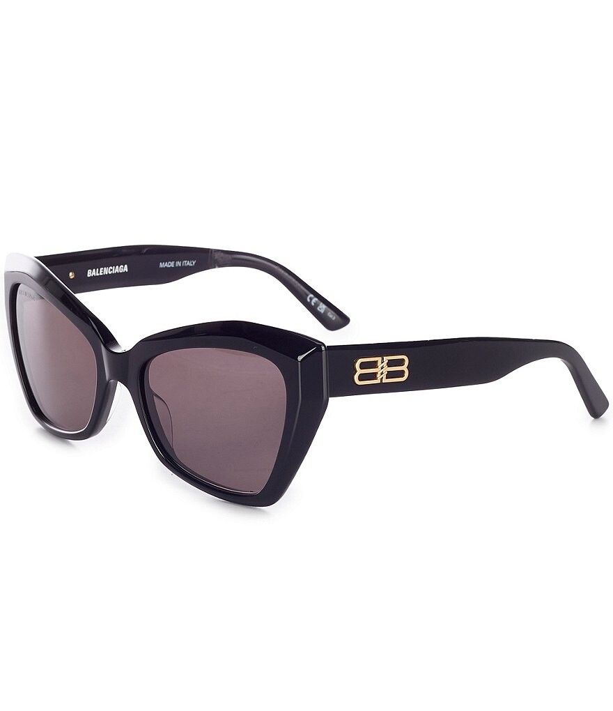 

Balenciaga Женские солнцезащитные очки-бабочки BB0271S 56 мм, черный