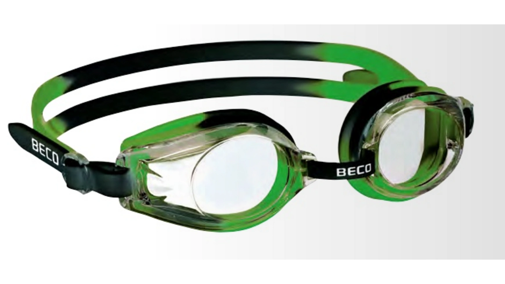 Beco Детские очки для плавания RIMINI 12+ зеленый/черный профессиональные очки для плавания ming незапотевающие спортивные очки для взрослых водные водонепроницаемые очки для плавания