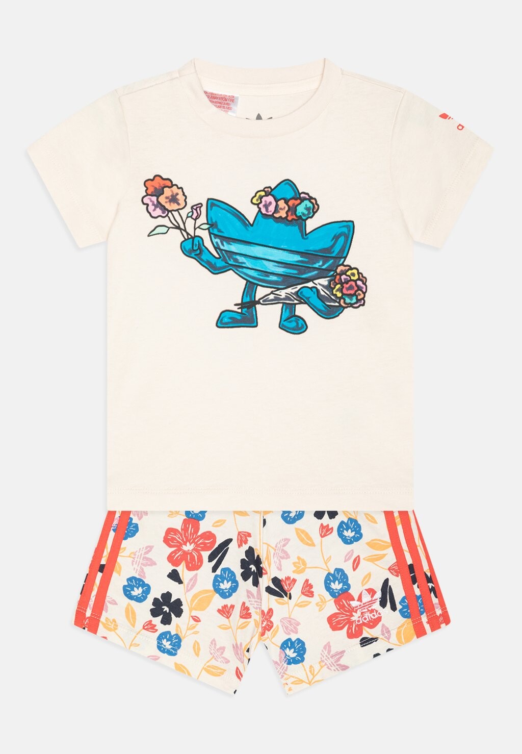

Шорты SHORT TEE INFANT SET adidas Originals, цвет off-white/light red