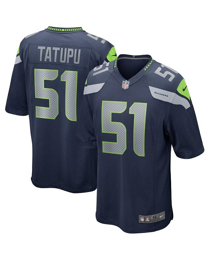 

Мужская футболка Lofa Tatupu College Navy Seattle Seahawks Game для пенсионеров Nike, синий