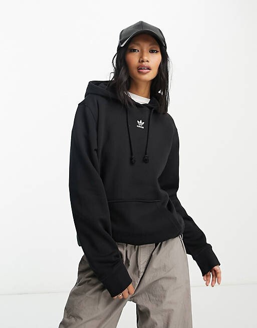 

Черная флисовая худи adidas Originals Essentials, Черный