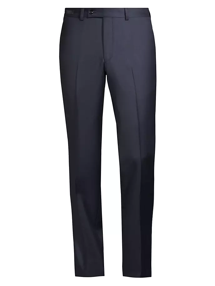 

Шерстяные брюки из акульей кожи Ted Baker, темно-синий