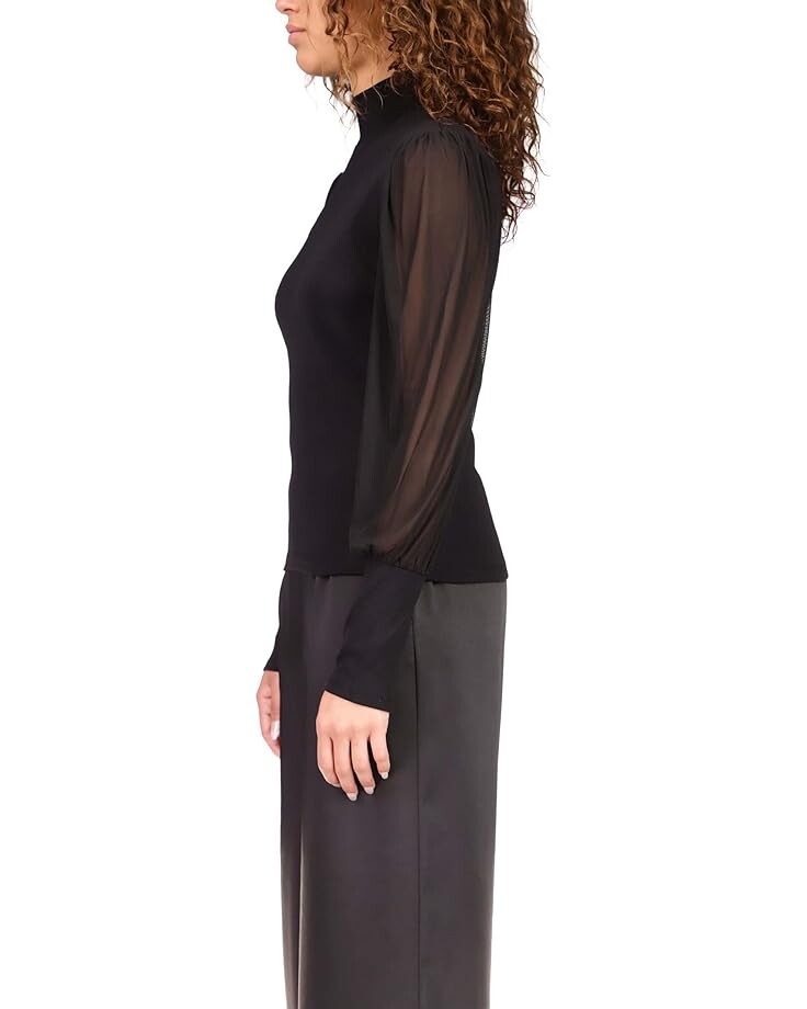 

Топ Sanctuary On My Mind Mesh Sleeve Top, черный