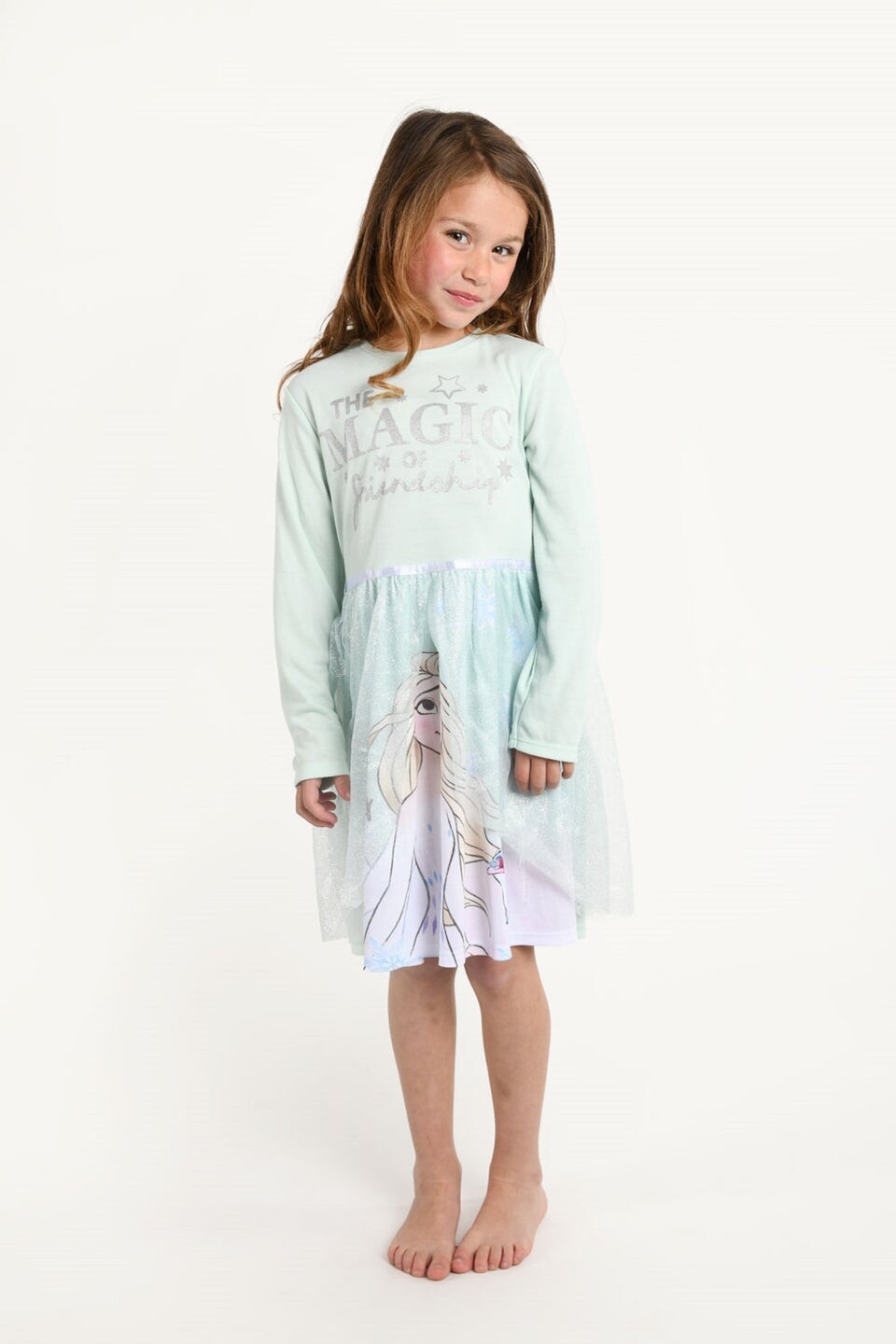 

Детская ночная рубашка Disney Frozen Brand Threads, белый