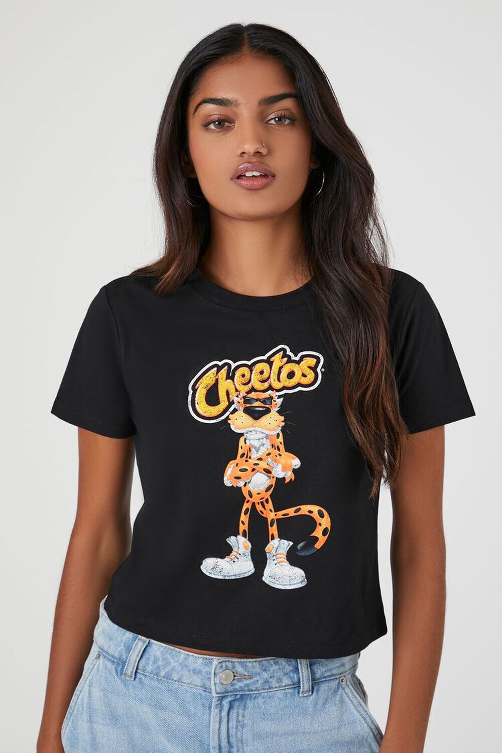 

Детская футболка Cheetos с графическим принтом Forever 21, черный