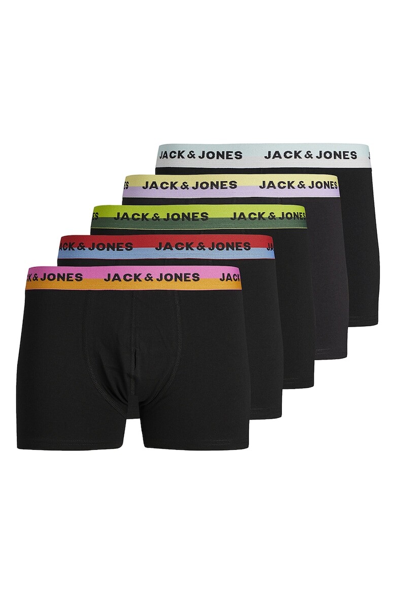 

Боксеры с логотипом на поясе - 5 пар Jack & Jones, черный