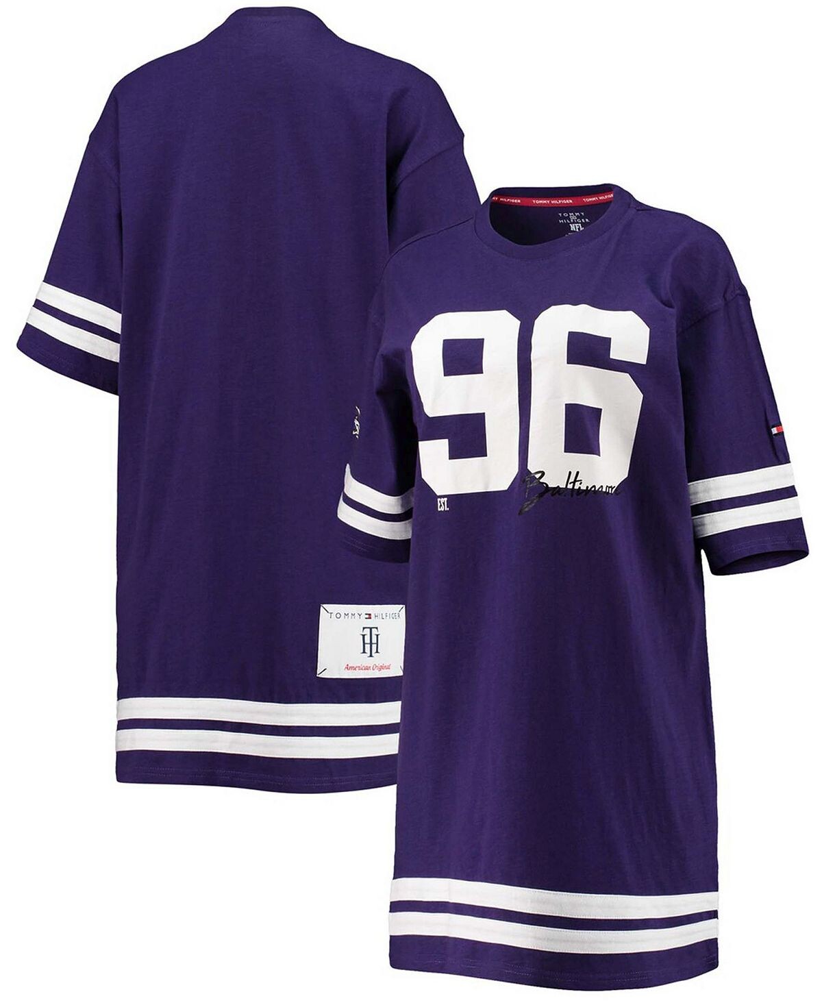

Женское фиолетовое платье с половиной рукавов Baltimore Ravens Clair Tommy Hilfiger