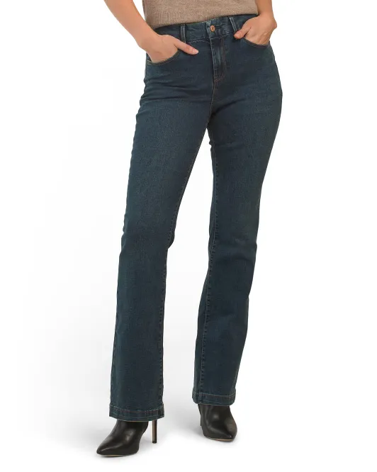 

Джинсы Soho Bootcut с высокой посадкой Nicole Miller New York, темно-синий