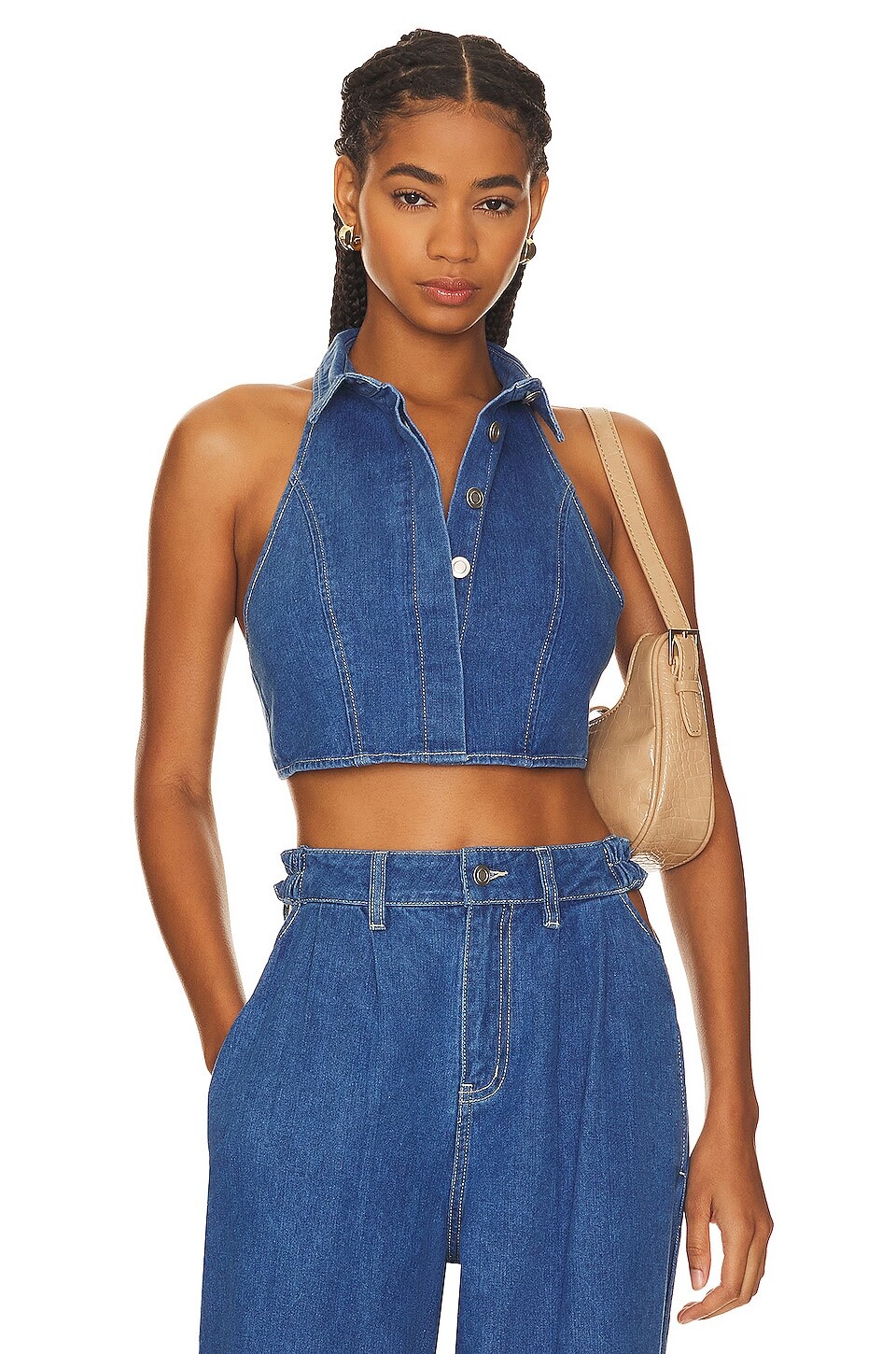 

Рубашка SOVERE Advance Denim Crop, цвет Mid Blue