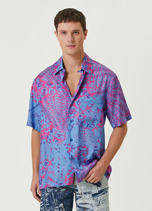 

Рубашка с рисунком Versace Jeans Couture, синий