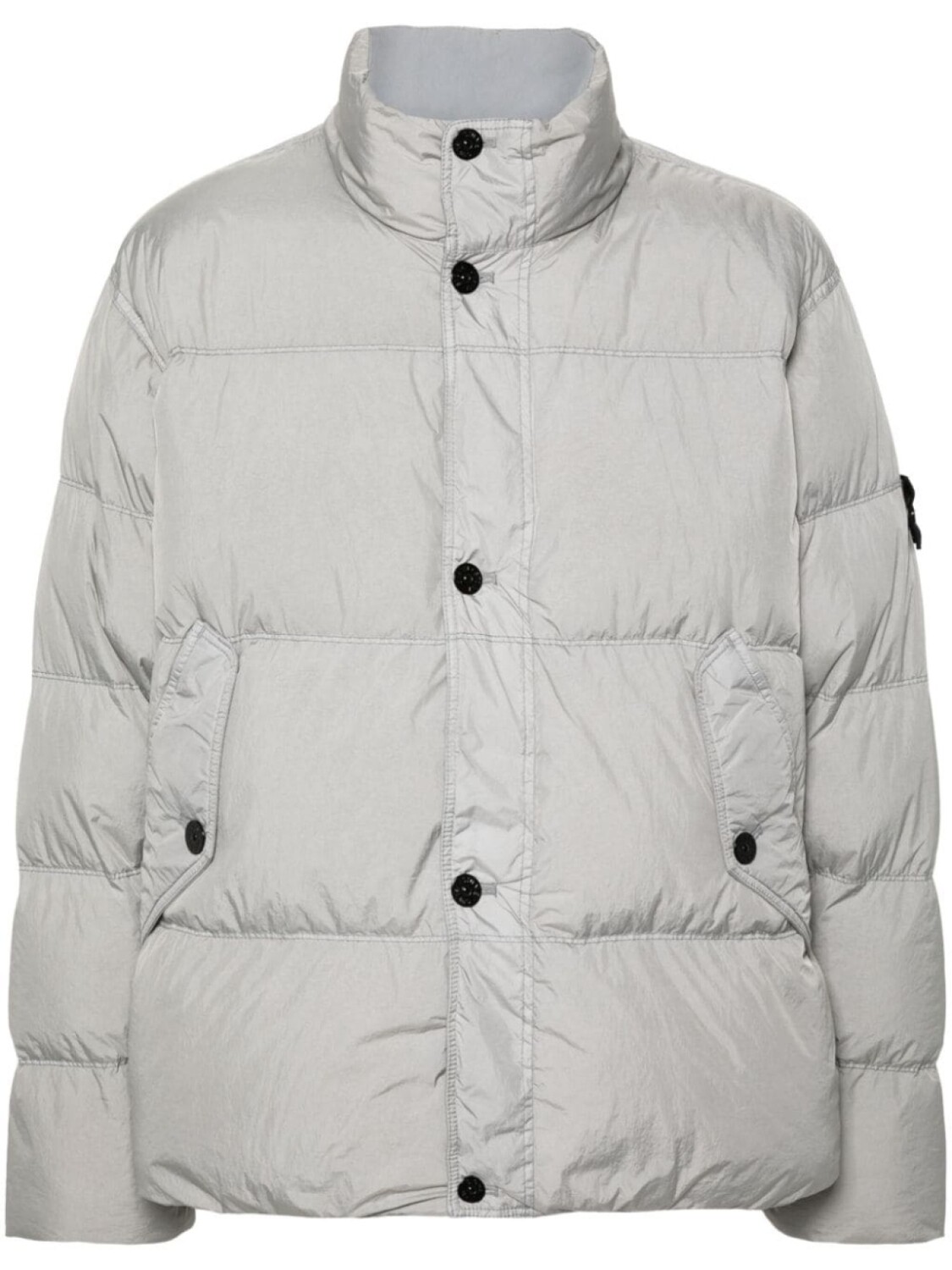 

Stone Island пуховик с логотипом Compass, серый