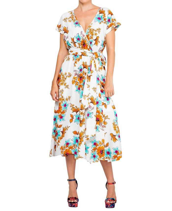 цена Женское платье миди Jasmine Meghan Los Angeles, цвет Begonia ivory